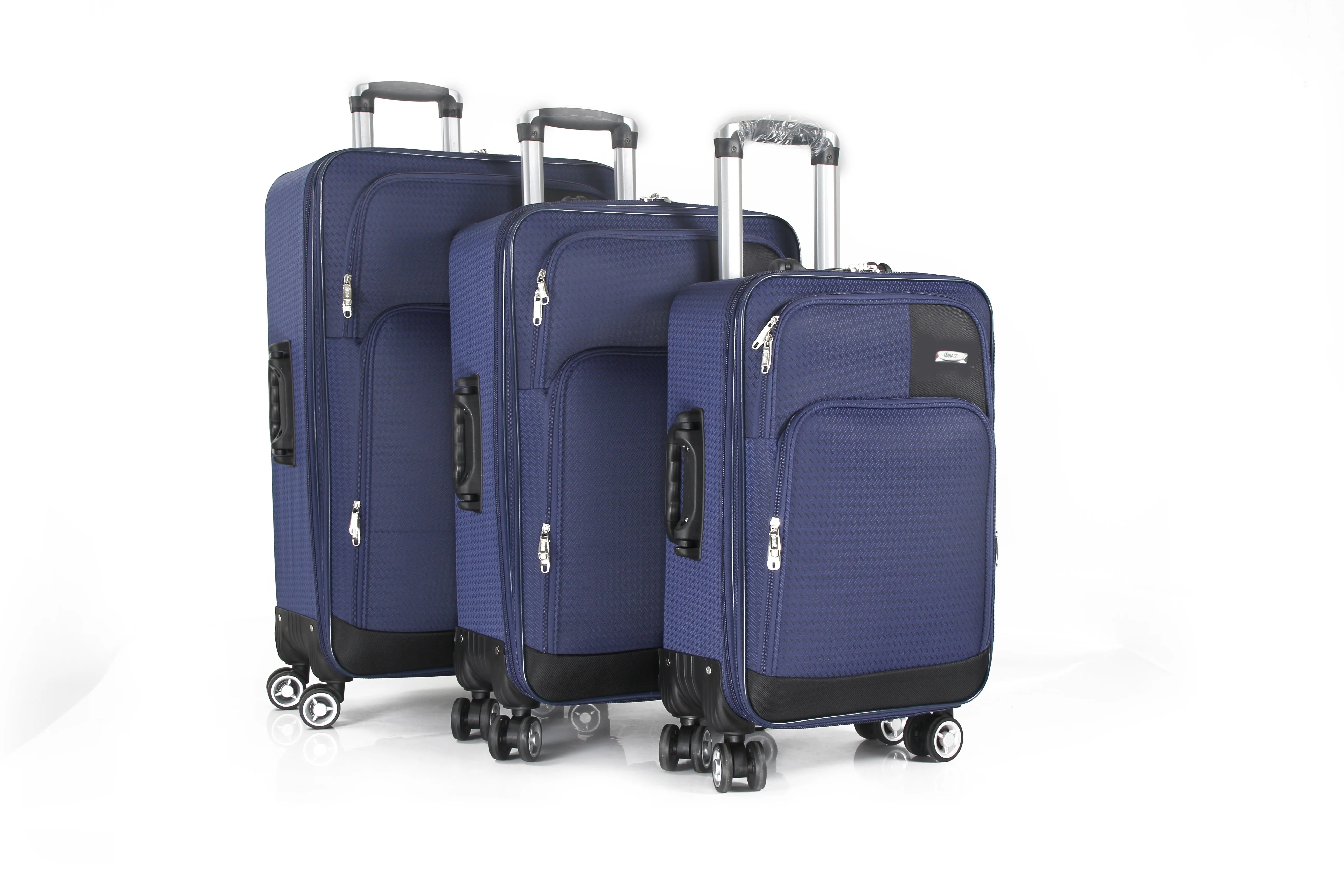 Brian Soft Shell Lightweight Expandable 360 Dual Spinning Wheels Combo Lock 28", 24", 20" 3 Piece Luggage Set