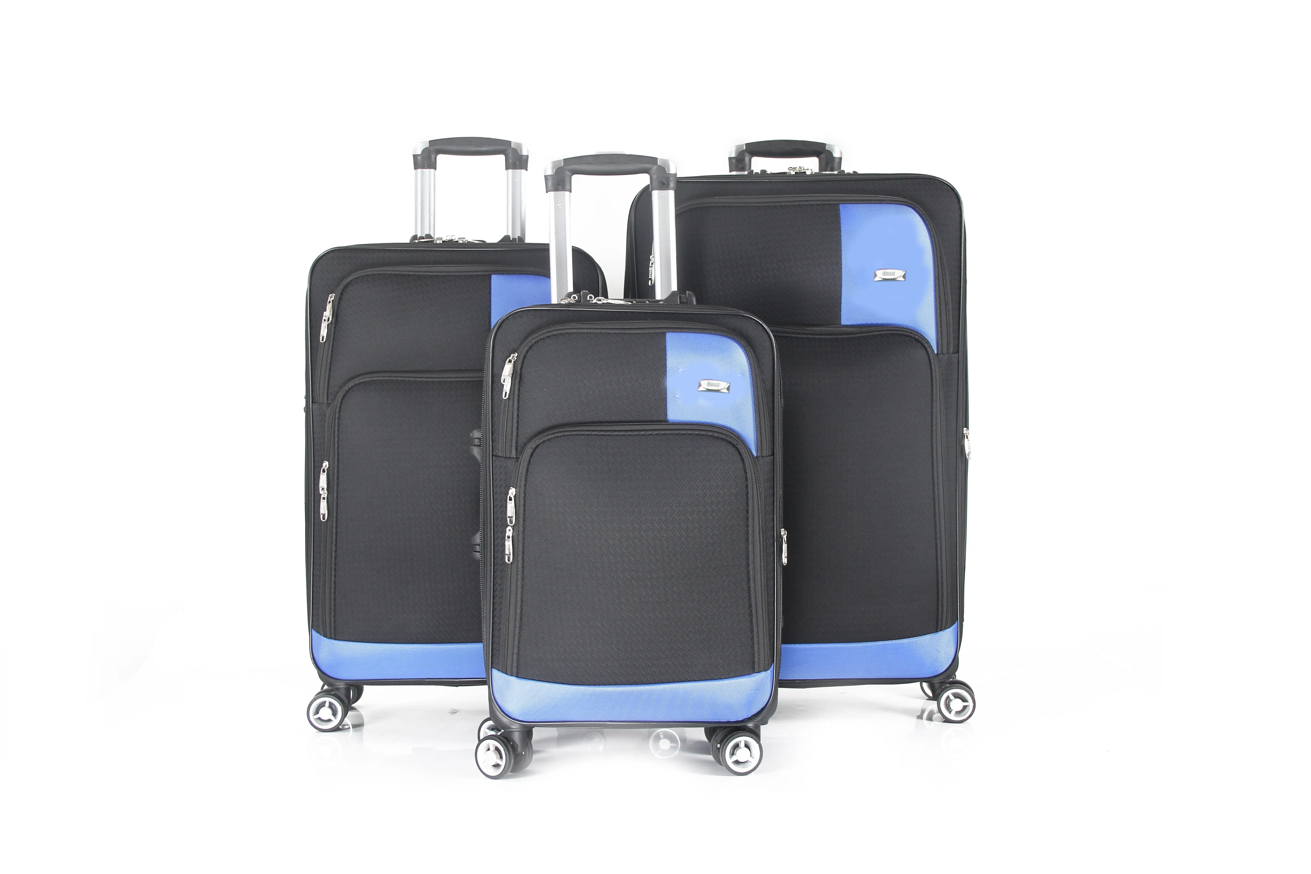 Brian Soft Shell Lightweight Expandable 360 Dual Spinning Wheels Combo Lock 28", 24", 20" 3 Piece Luggage Set