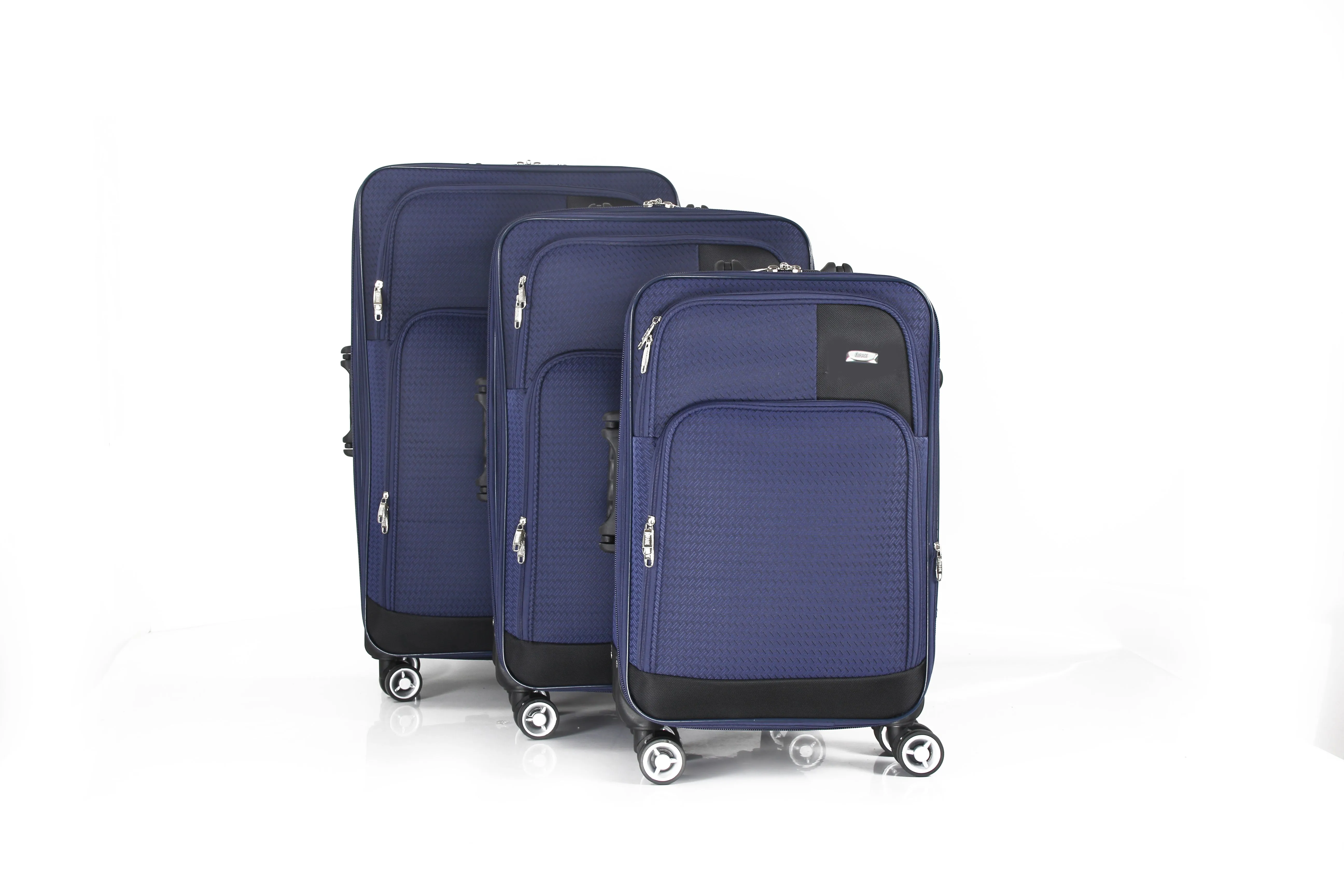 Brian Soft Shell Lightweight Expandable 360 Dual Spinning Wheels Combo Lock 28", 24", 20" 3 Piece Luggage Set