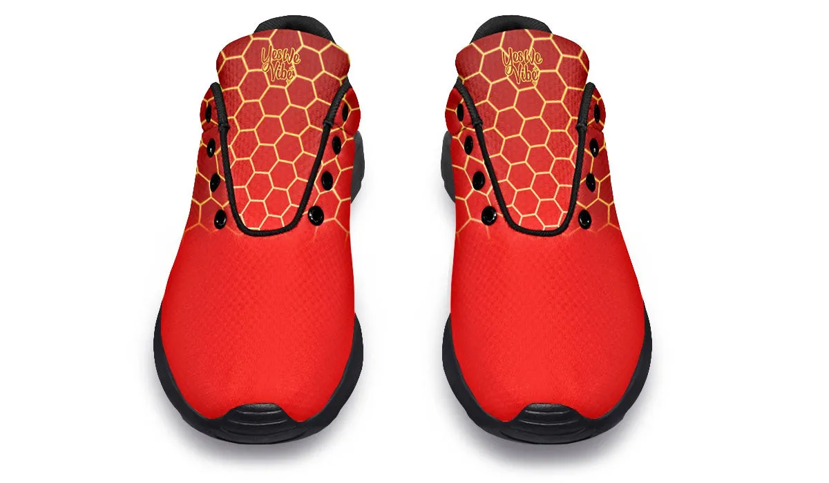 Bright Hexagon Red