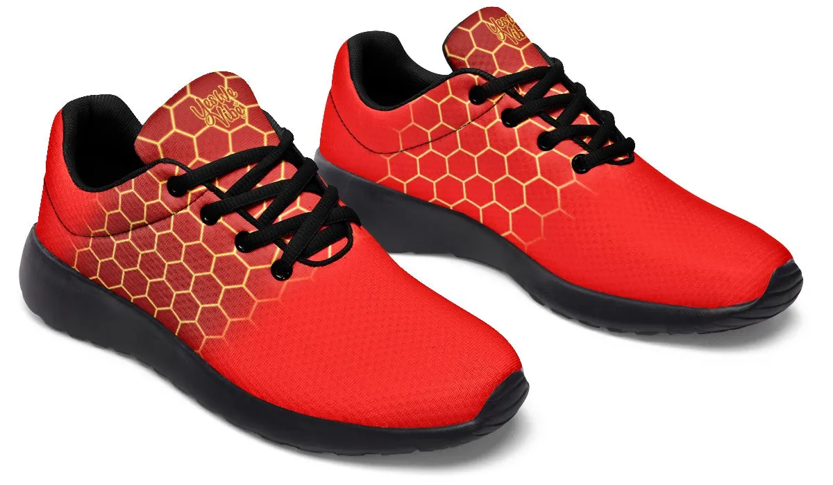 Bright Hexagon Red