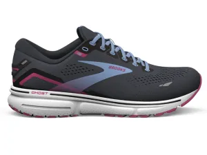 Brooks Ghost 15 Ladies Running Shoe (Ebony/Open Air/Lilac Rose)