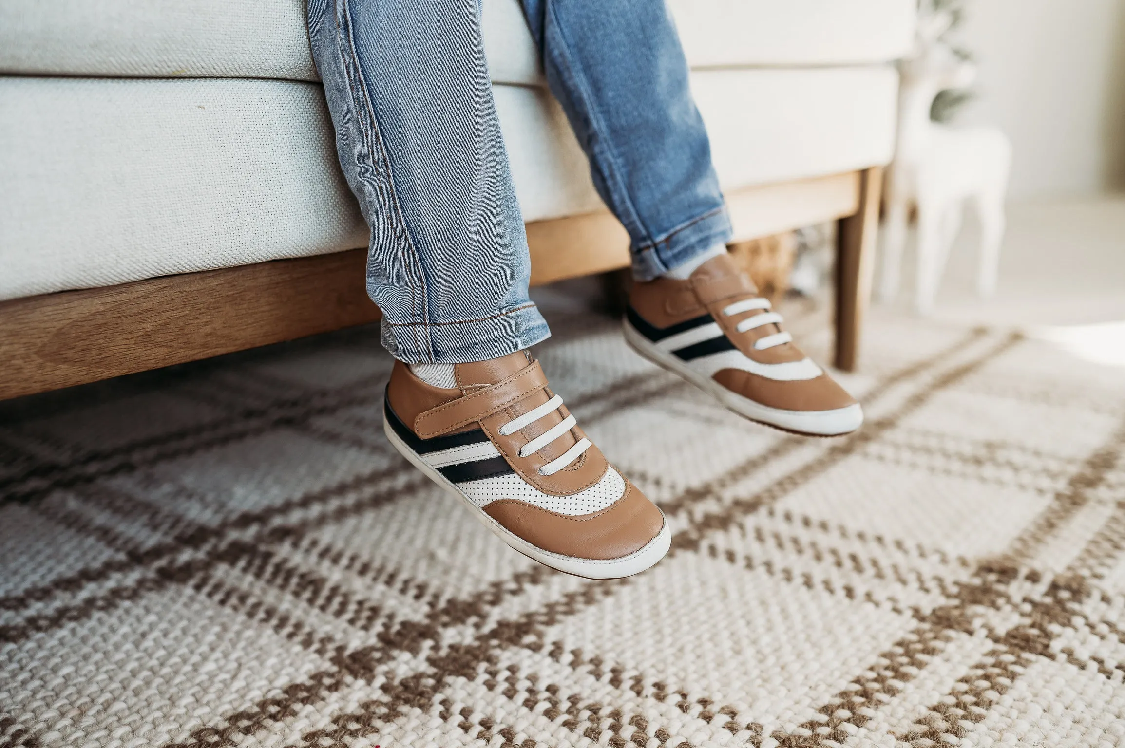 Brown and Navy Henry Low Top