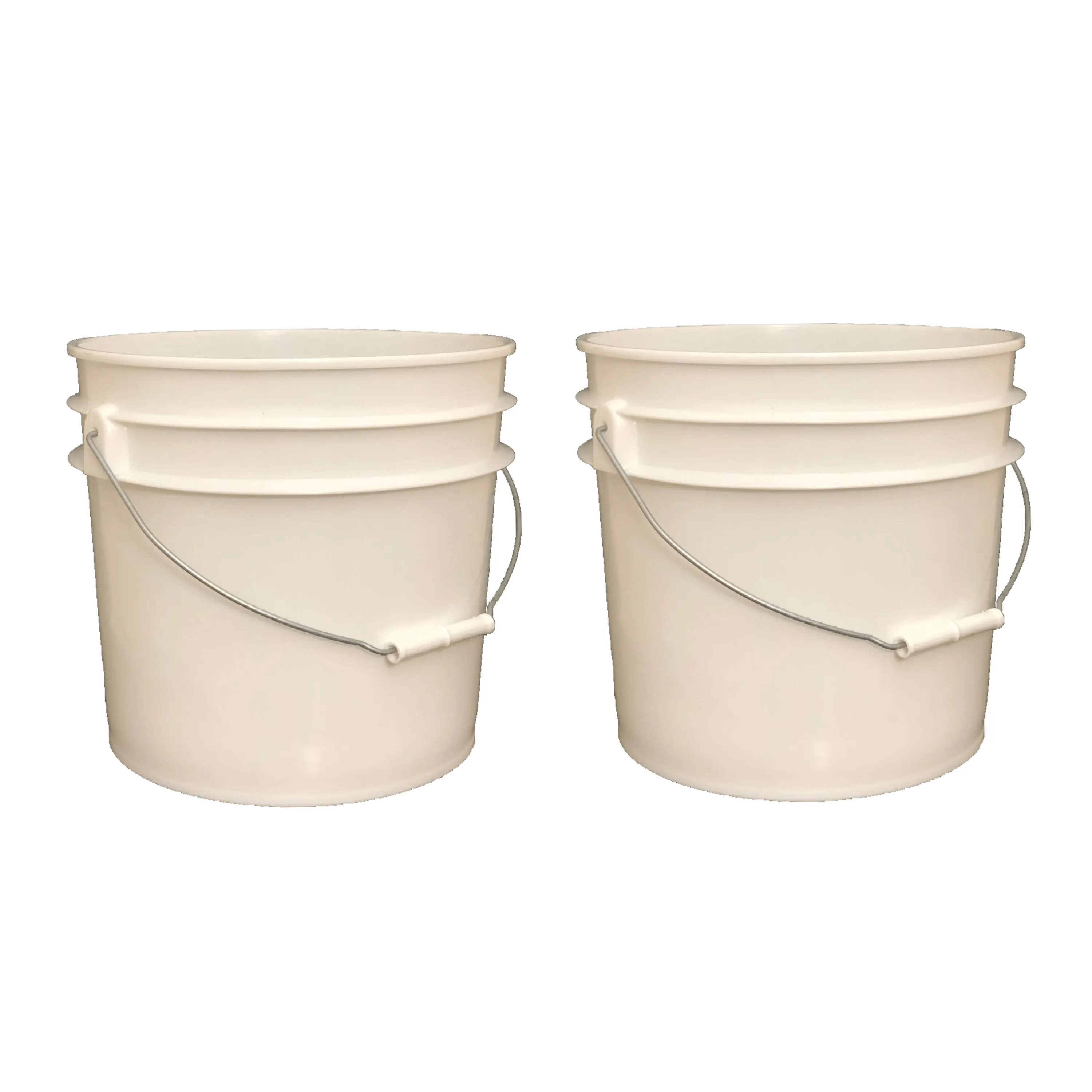 Bucket - Metal Handle without Lid, White