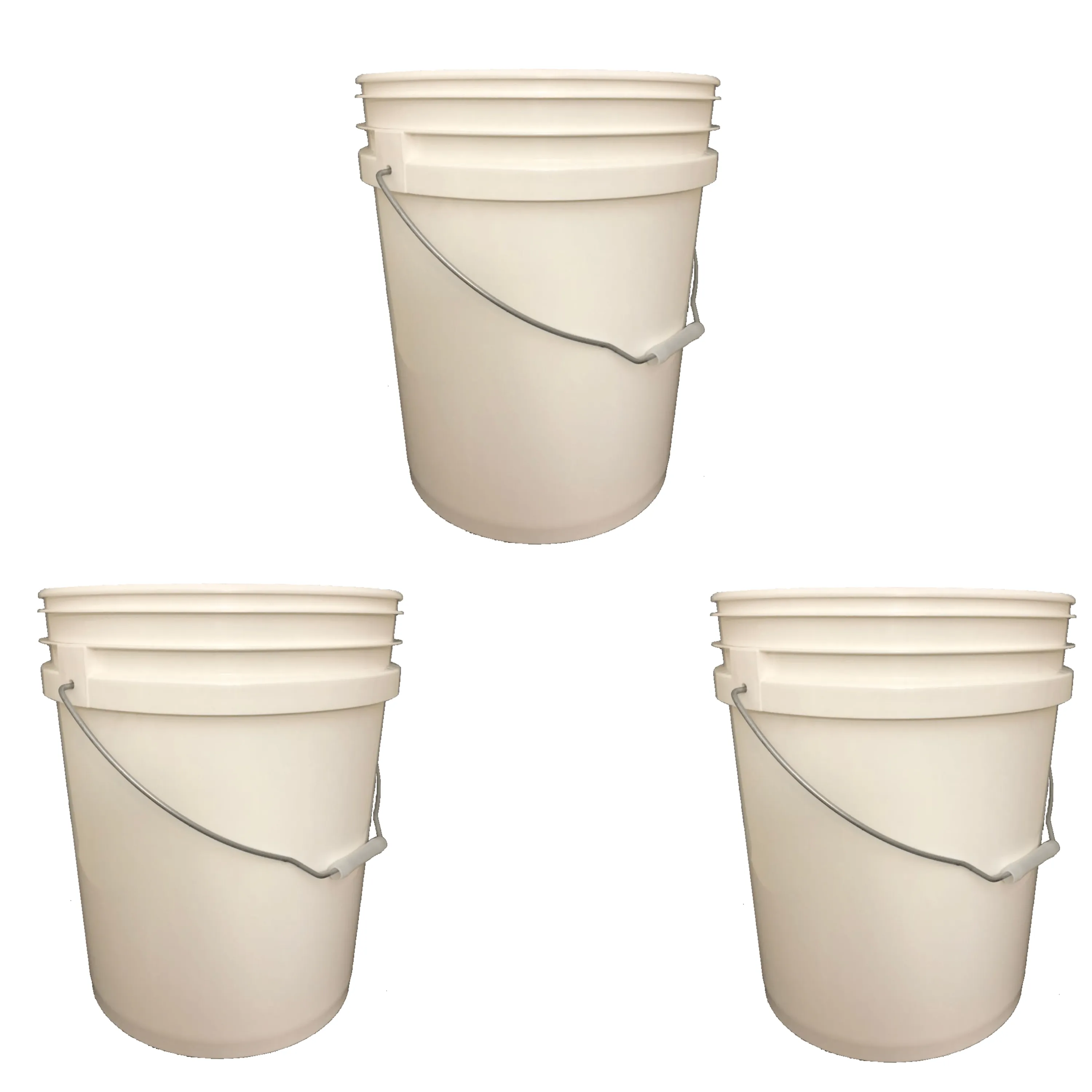 Bucket - Metal Handle without Lid, White