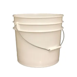 Bucket - Metal Handle without Lid, White