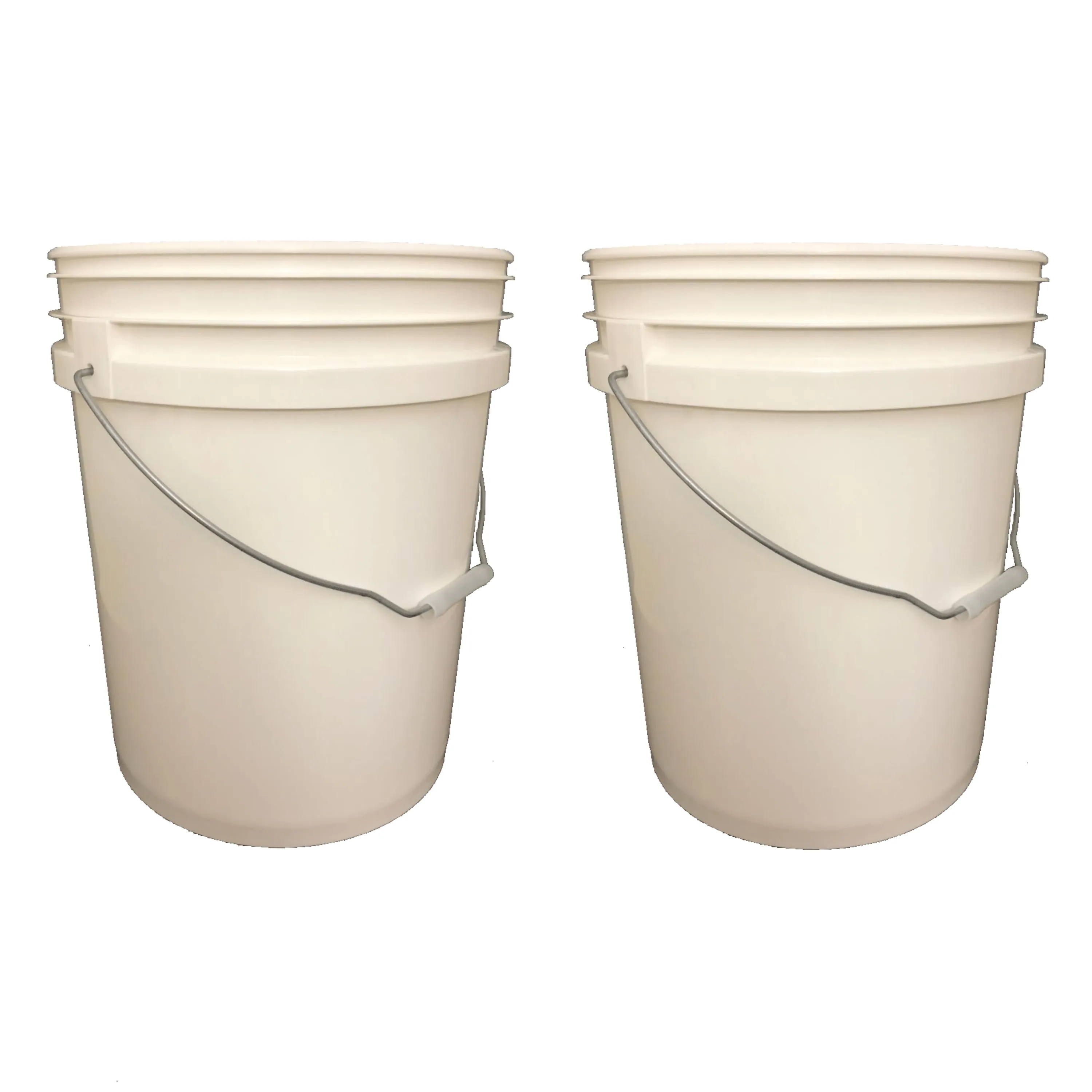 Bucket - Metal Handle without Lid, White