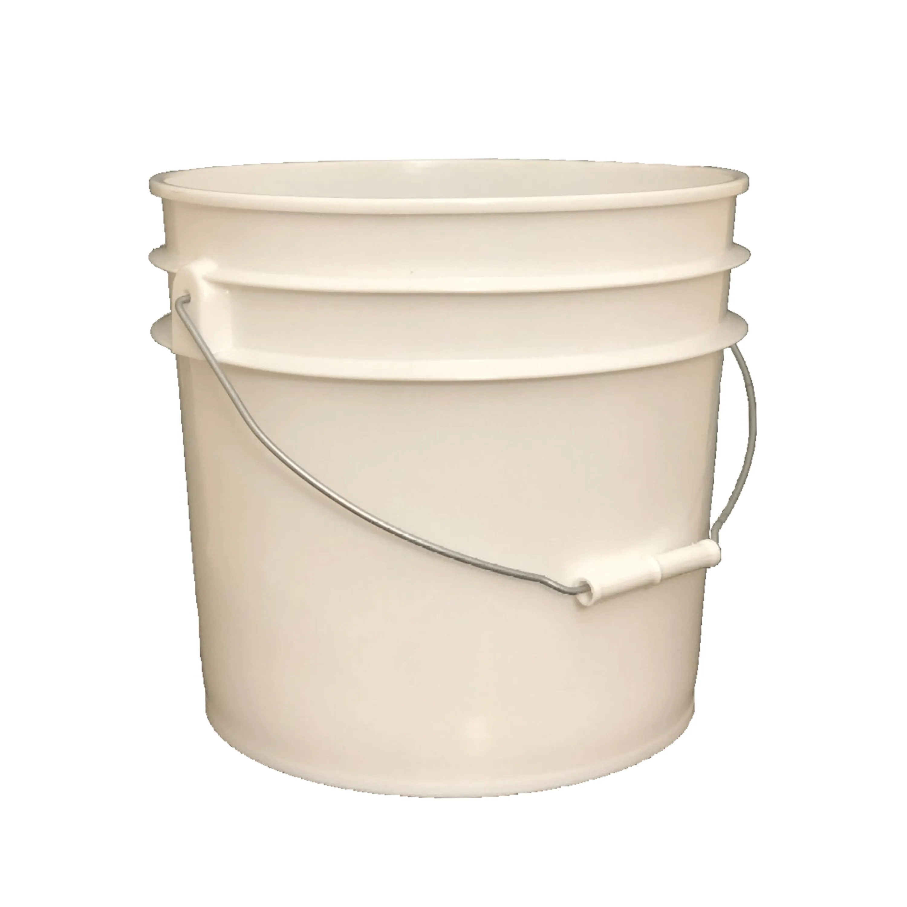 Bucket - Metal Handle without Lid, White