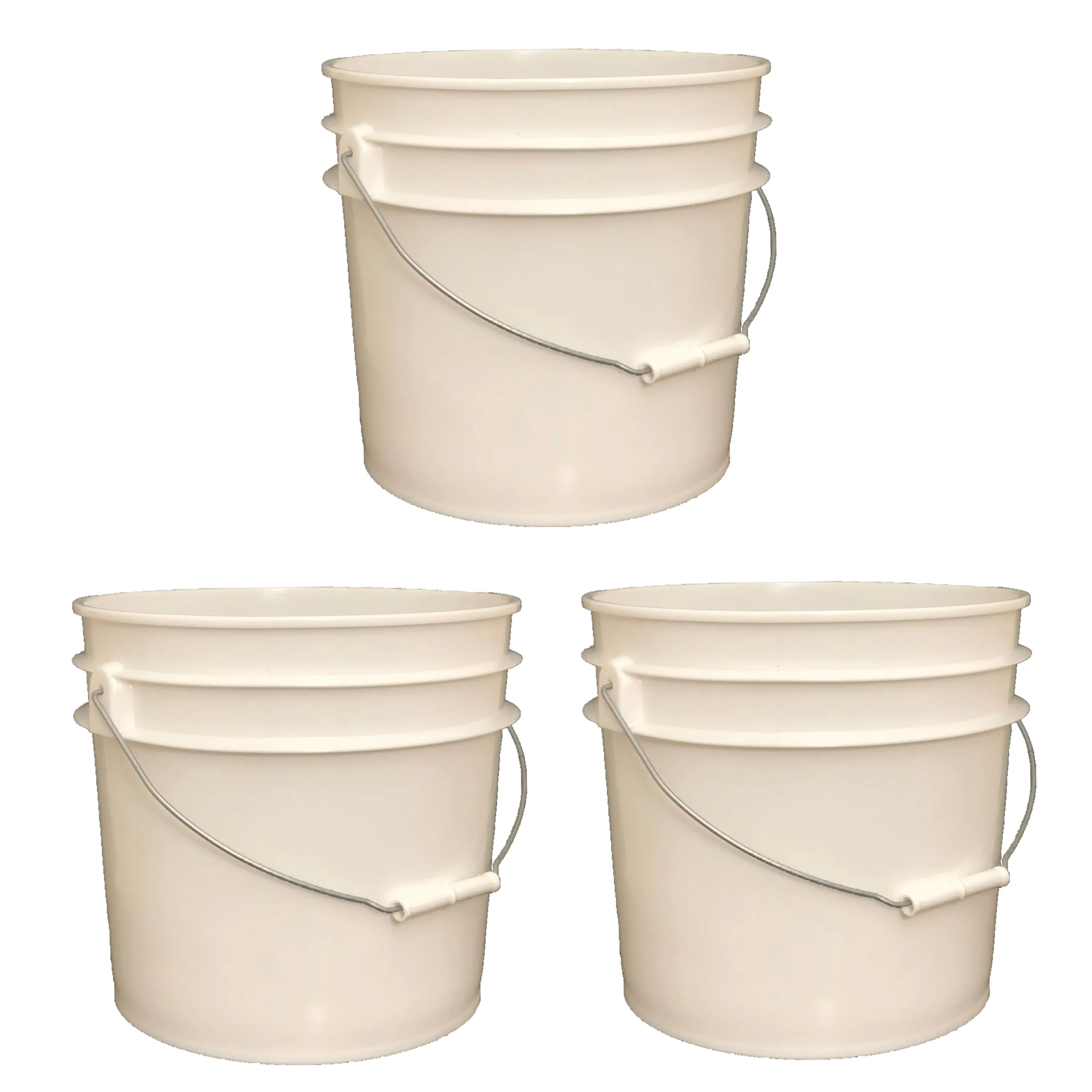 Bucket - Metal Handle without Lid, White