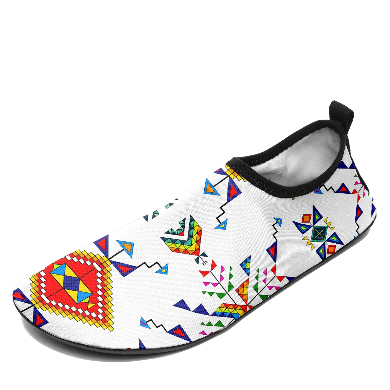 Buffalo Jump White Kid's Sockamoccs Slip On Shoes