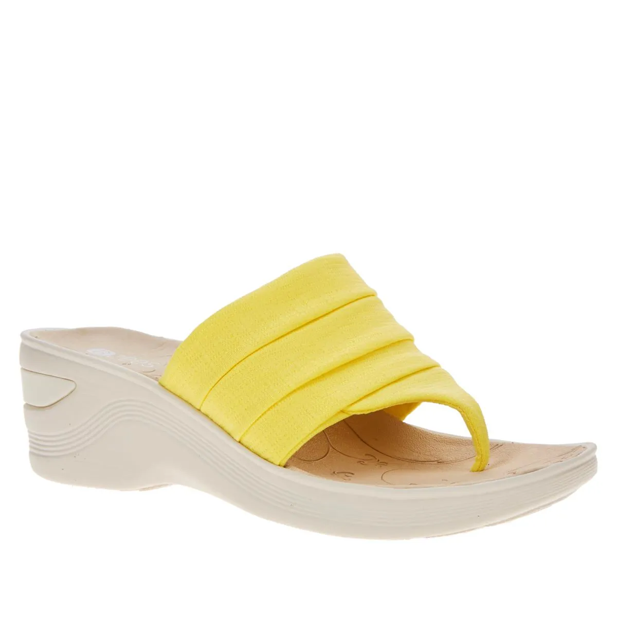 Bzees Dallas Washable Thong Wedge Sandal