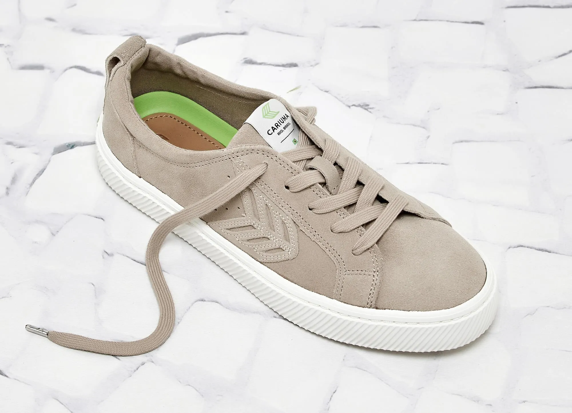 CATIBA Low Cloud Sand Suede Sneaker Women