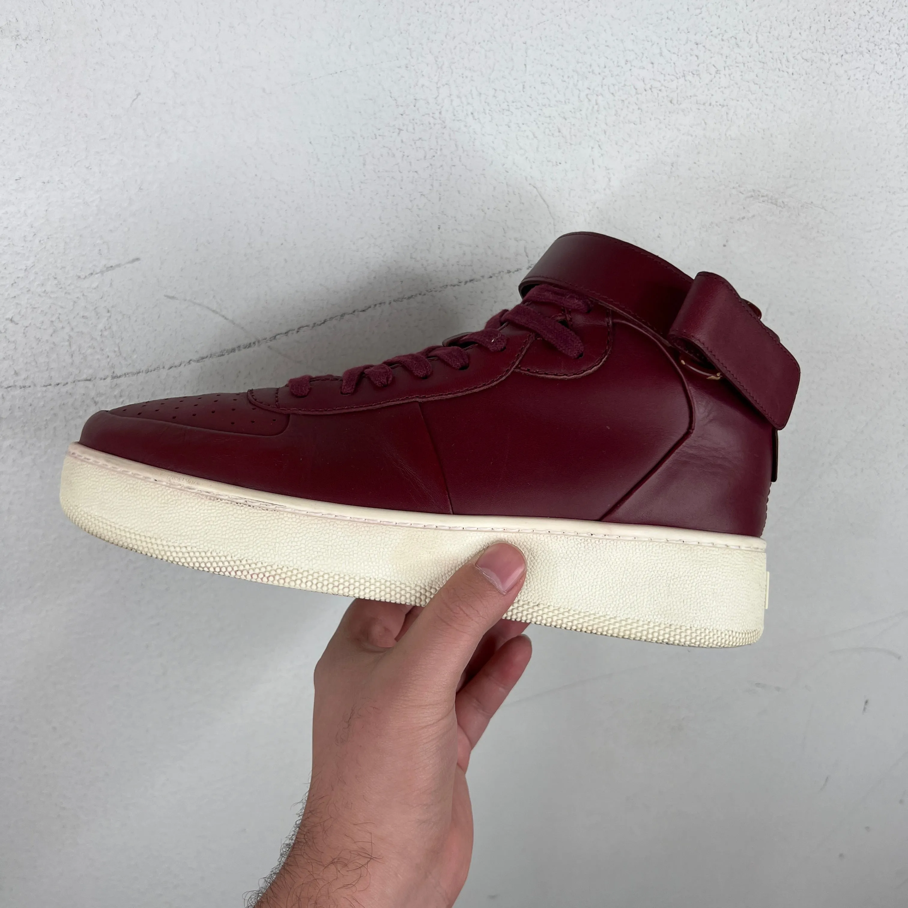 Celine Phoebe Philo Maroon Air Force 1 Sneakers