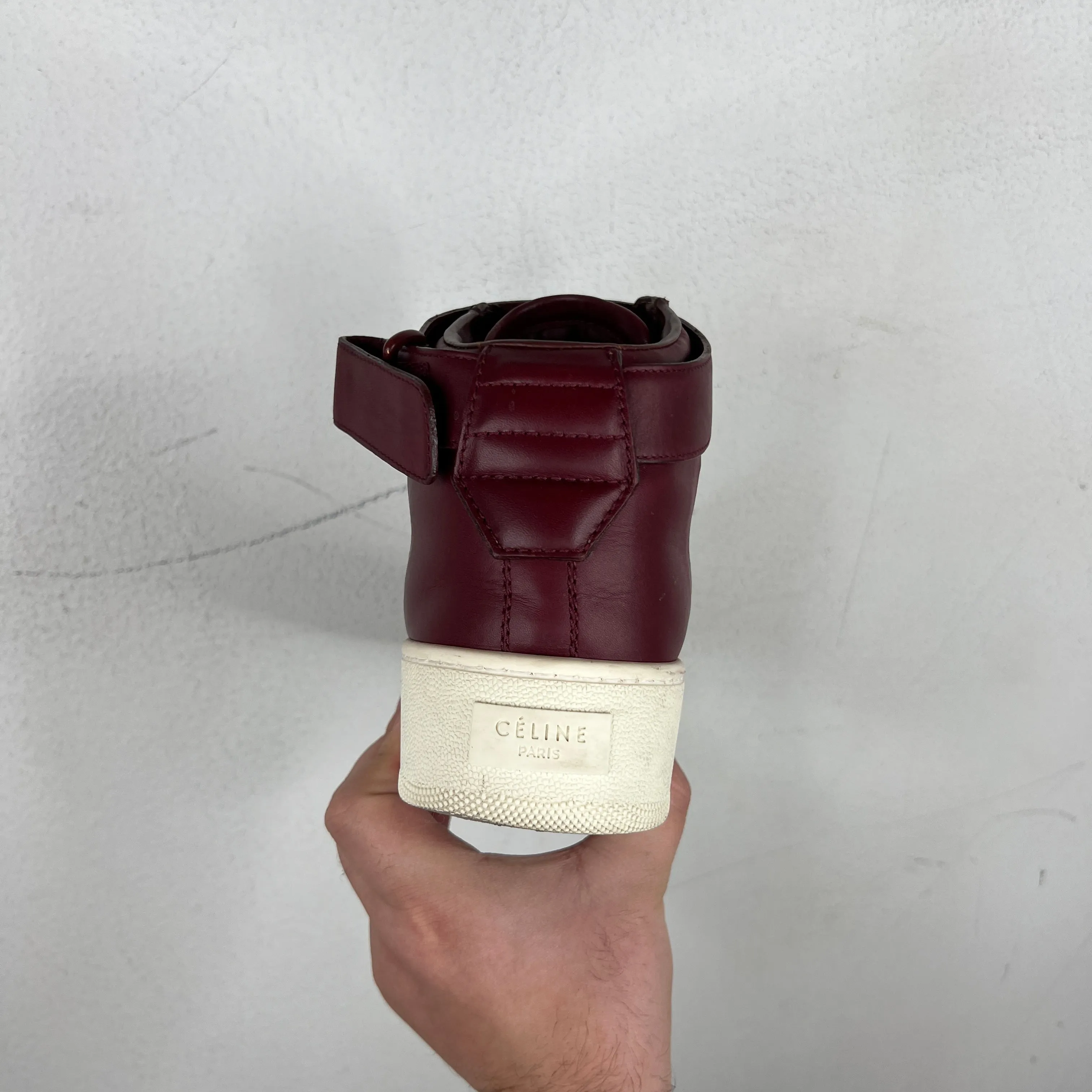 Celine Phoebe Philo Maroon Air Force 1 Sneakers