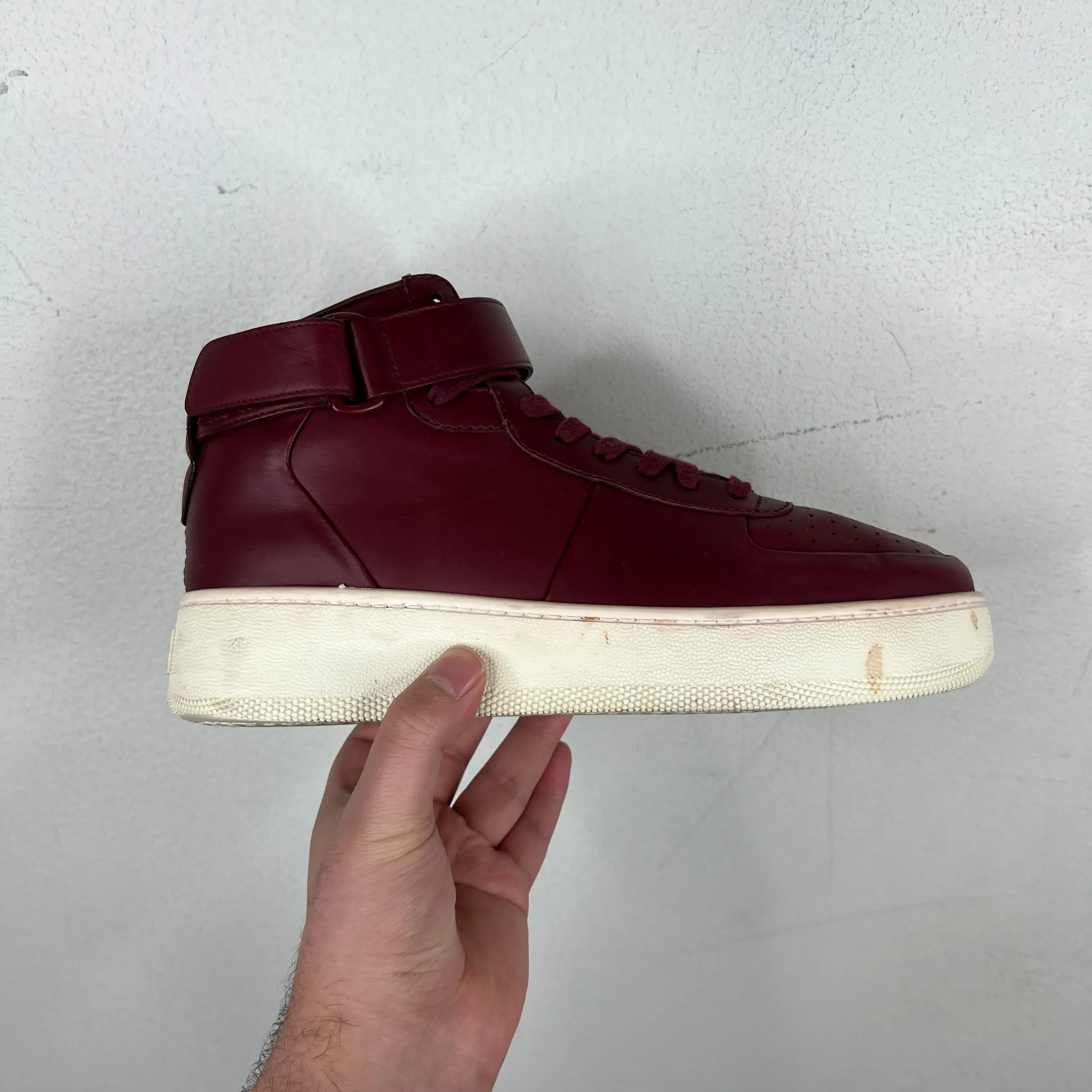 Celine Phoebe Philo Maroon Air Force 1 Sneakers