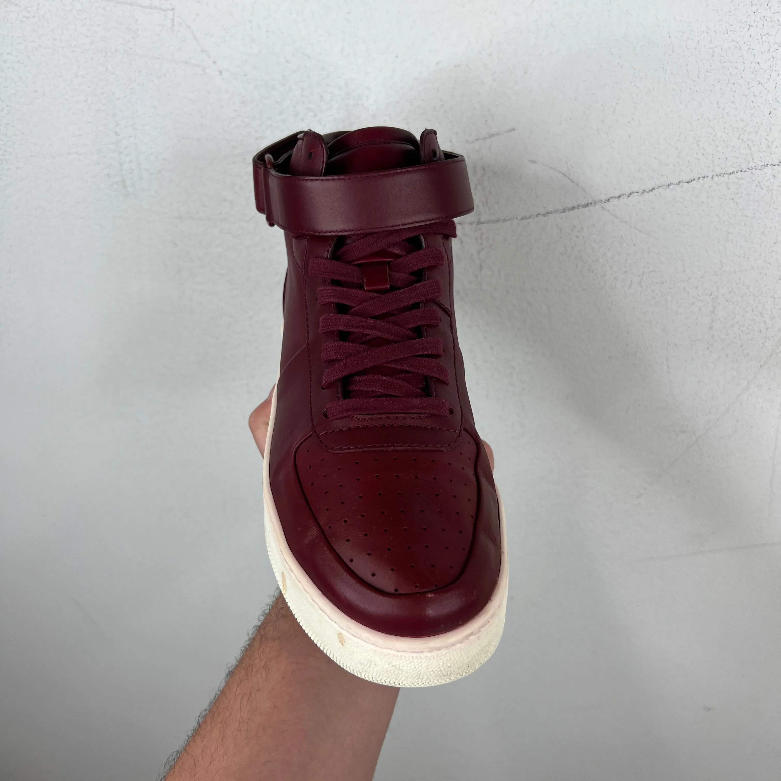 Celine Phoebe Philo Maroon Air Force 1 Sneakers