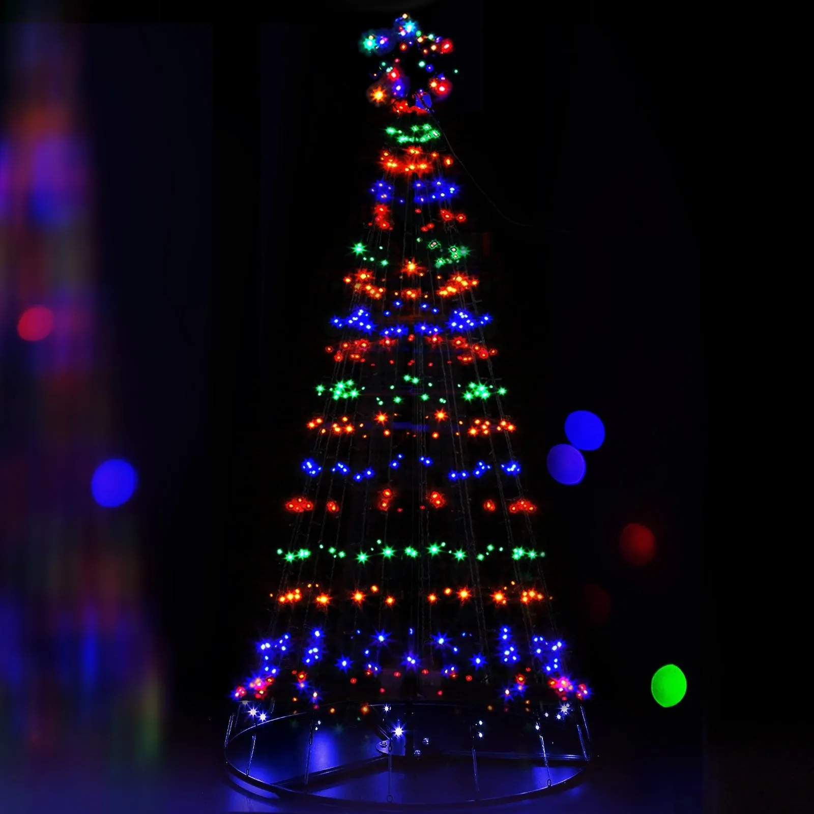 Christmas Tree 2.1M 264 LED Xmas Trees Solar Power Multi Colour