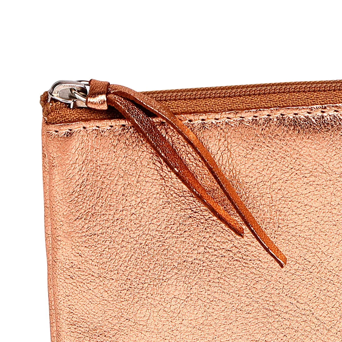 Clairefontaine Leather Flat Pencil Case, Copper