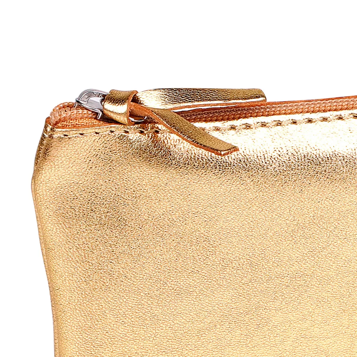 Clairefontaine Leather Flat Pencil Case, Gold