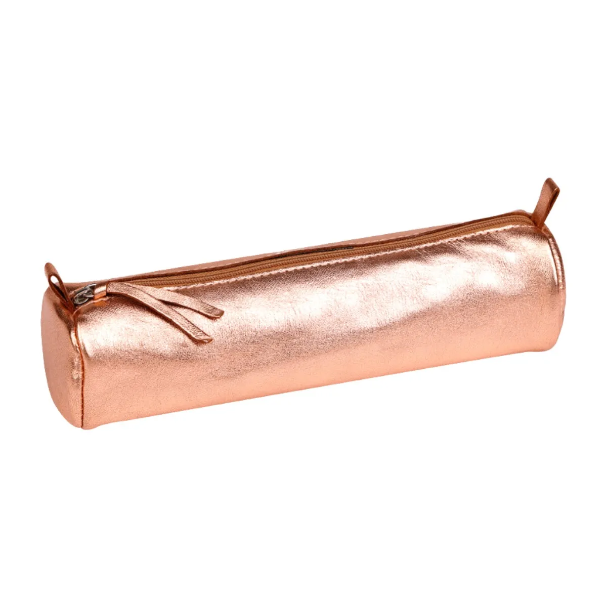 Clairefontaine Leather Round Pencil Case, Copper