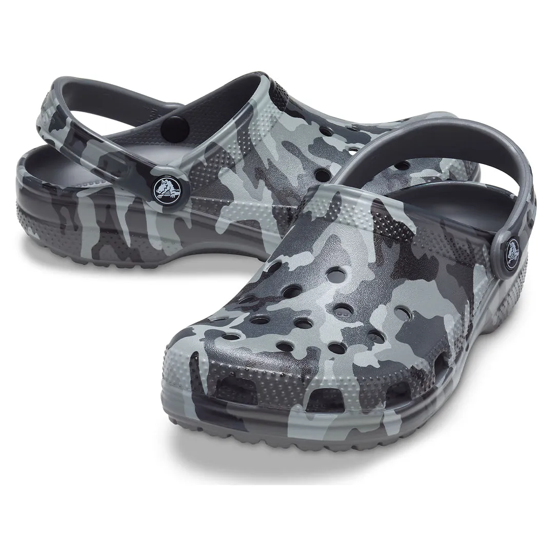 Classic Printed Camo Clogs - Slate Grey Camo by Crocs