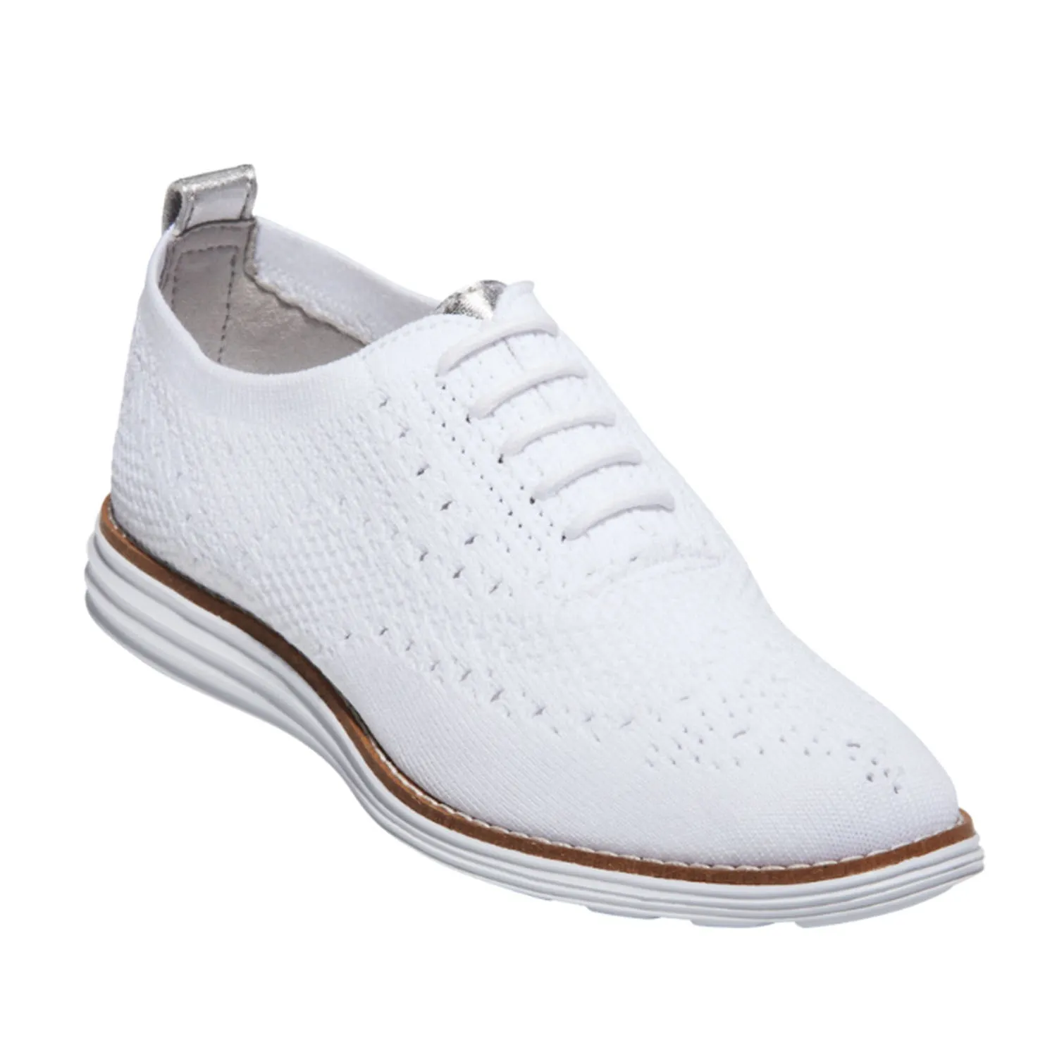 Cole Haan Women's Originalgrand Stitchlite Wingtip Oxford in Optic White