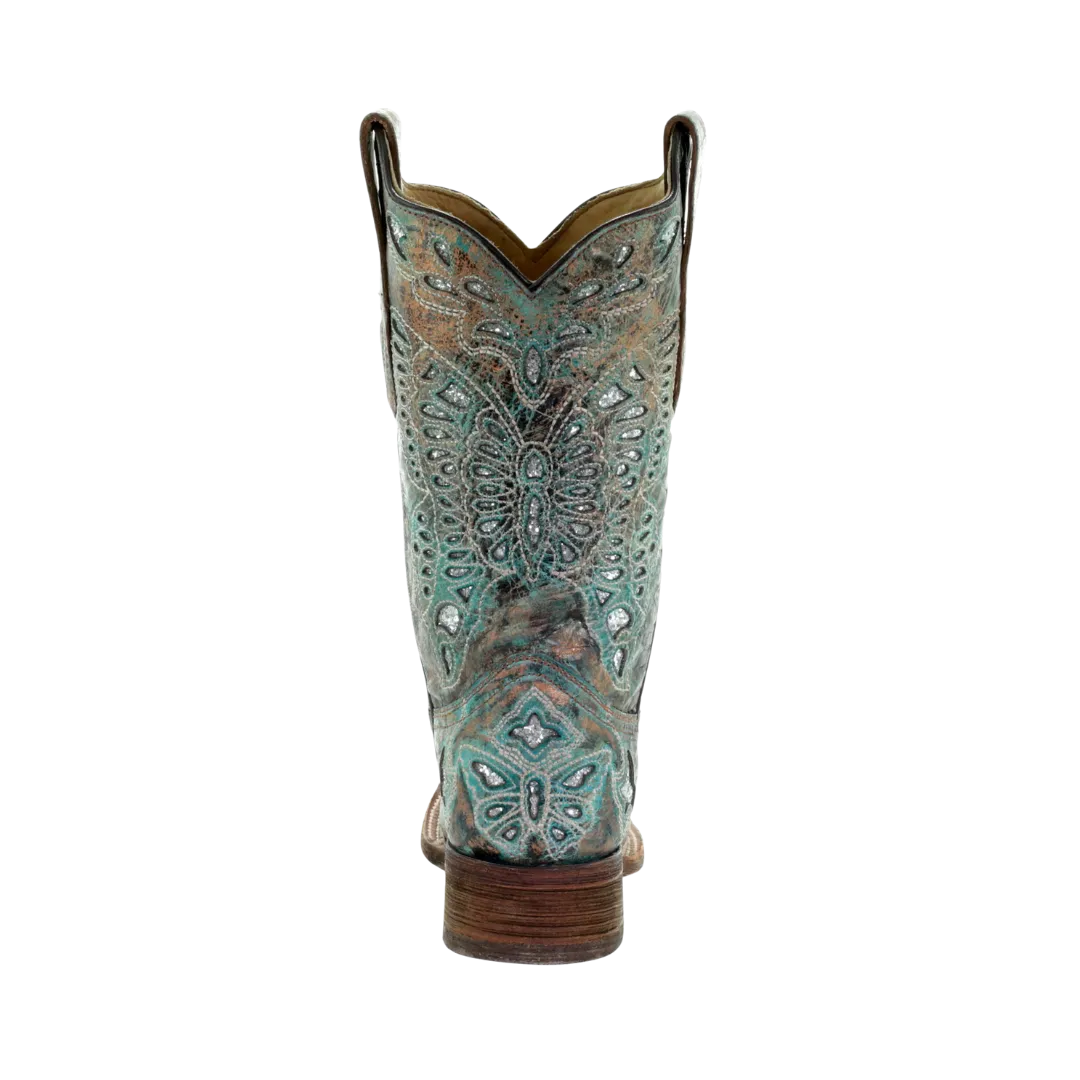 Corral Boots Women's Metallic Bronze turquoise Glitter Boots