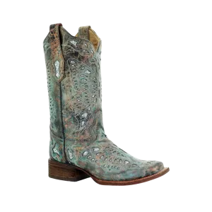 Corral Boots Women's Metallic Bronze turquoise Glitter Boots