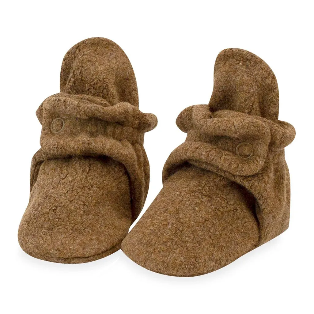 Cozie Fleece Baby Booties | Mocha