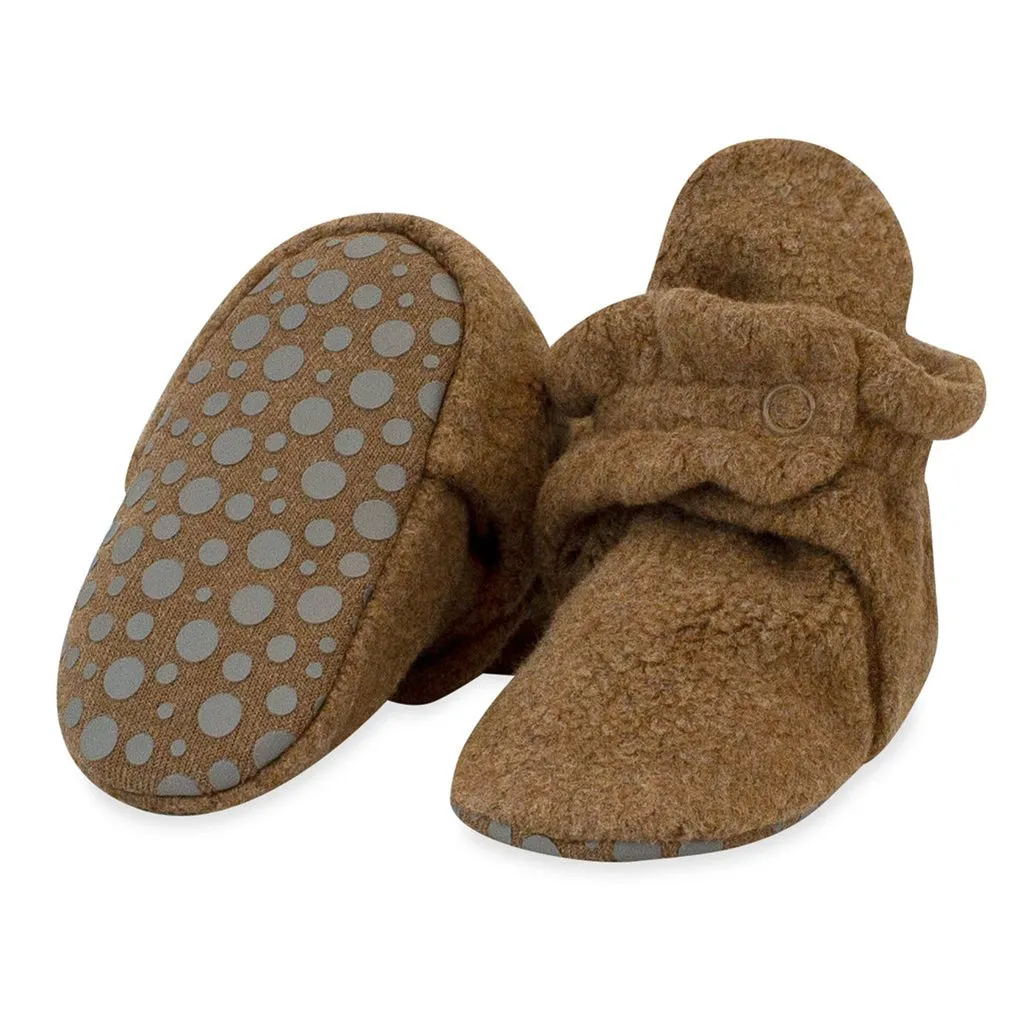 Cozie Fleece Baby Booties | Mocha