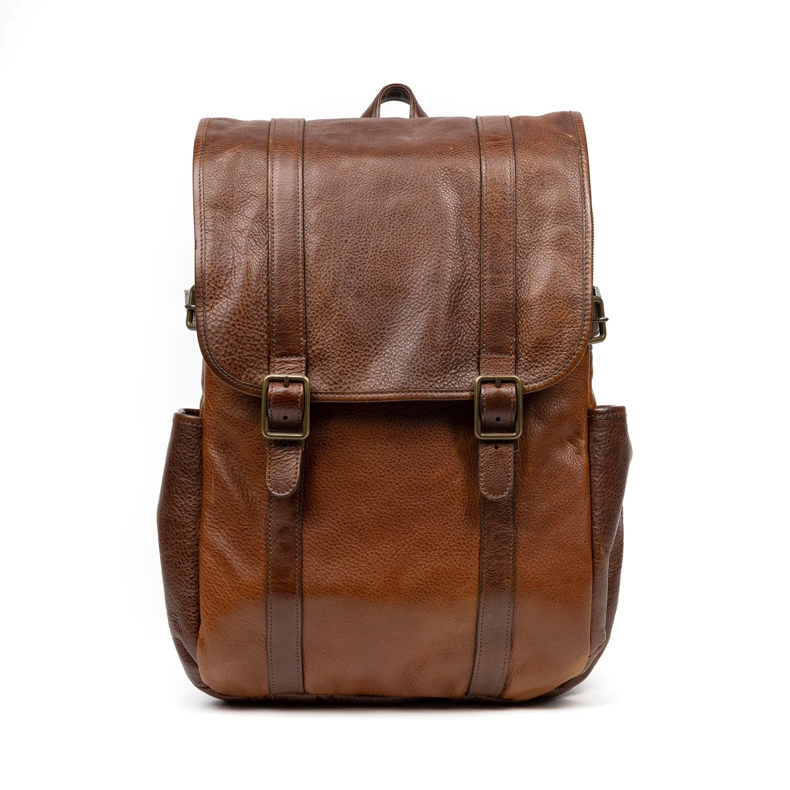 Crews Backpack in Titan Milled Brown/Honey by Moore & Giles