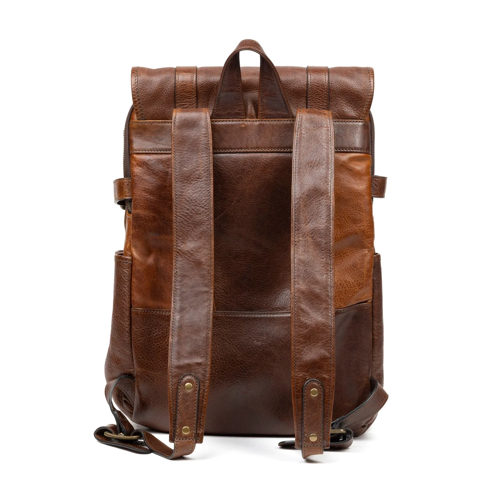 Crews Backpack in Titan Milled Brown/Honey by Moore & Giles