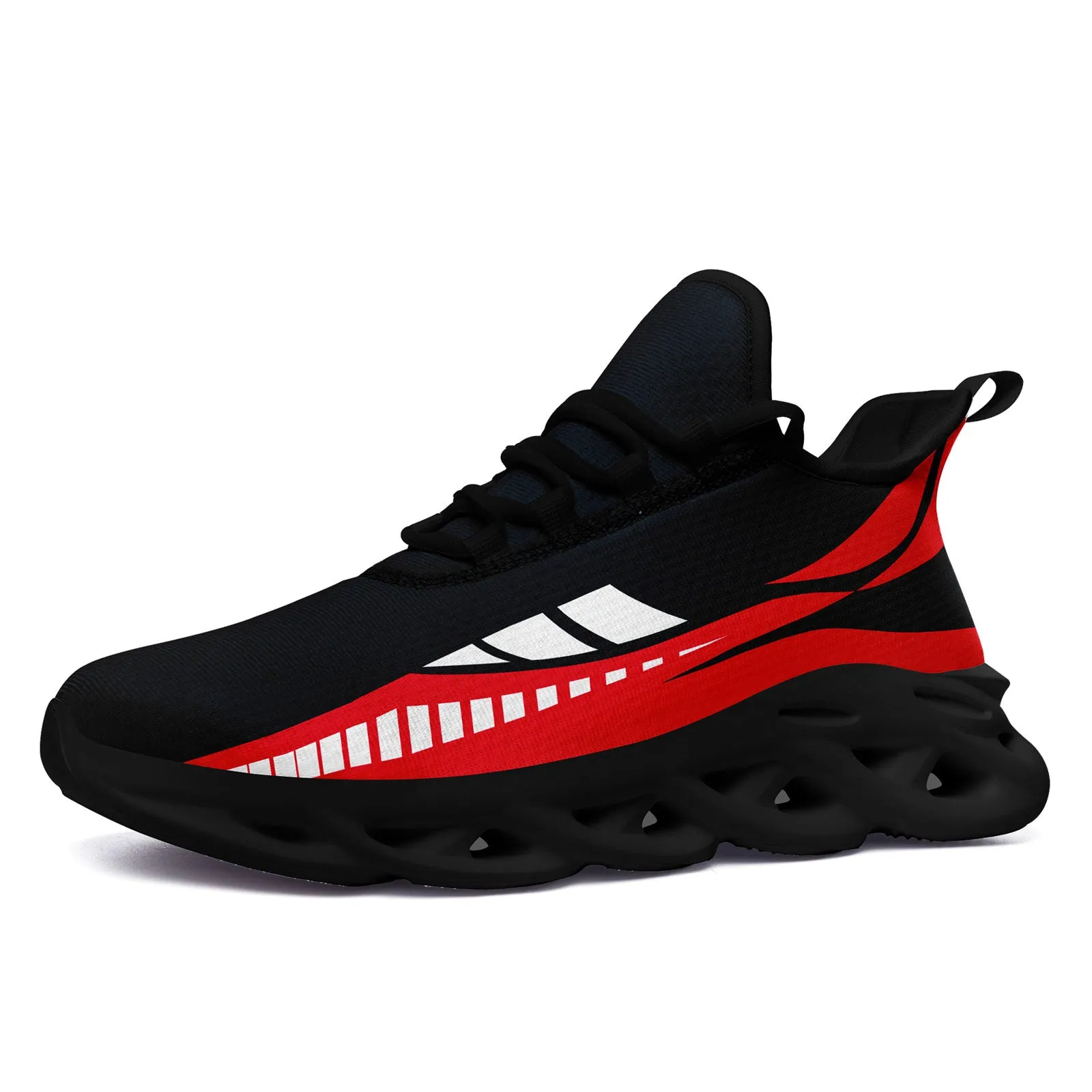 Custom Black Red Houston Maxsoul Shoes Personalized Sneaker FN003-D020325-12