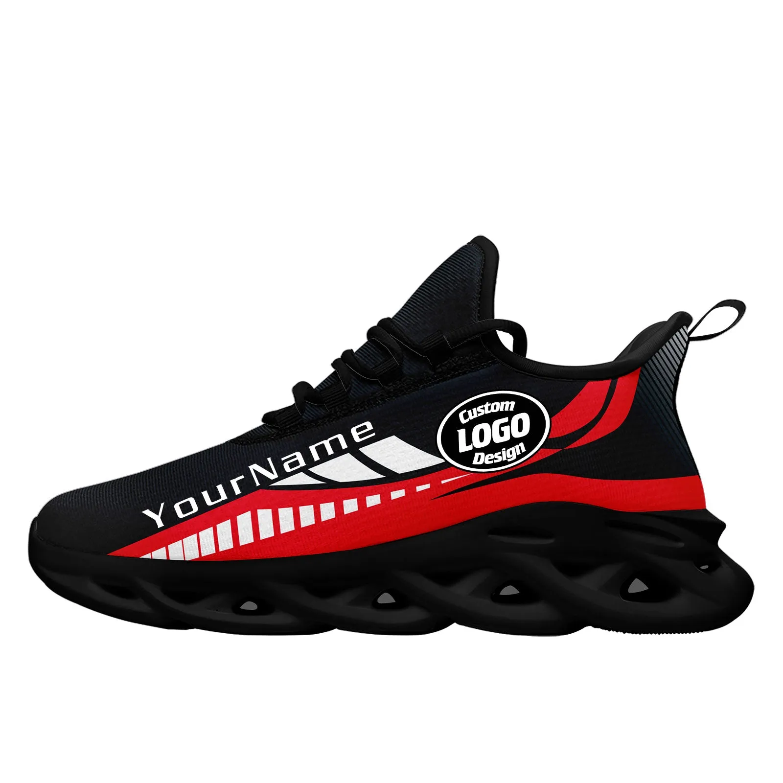 Custom Black Red Houston Maxsoul Shoes Personalized Sneaker FN003-D020325-12