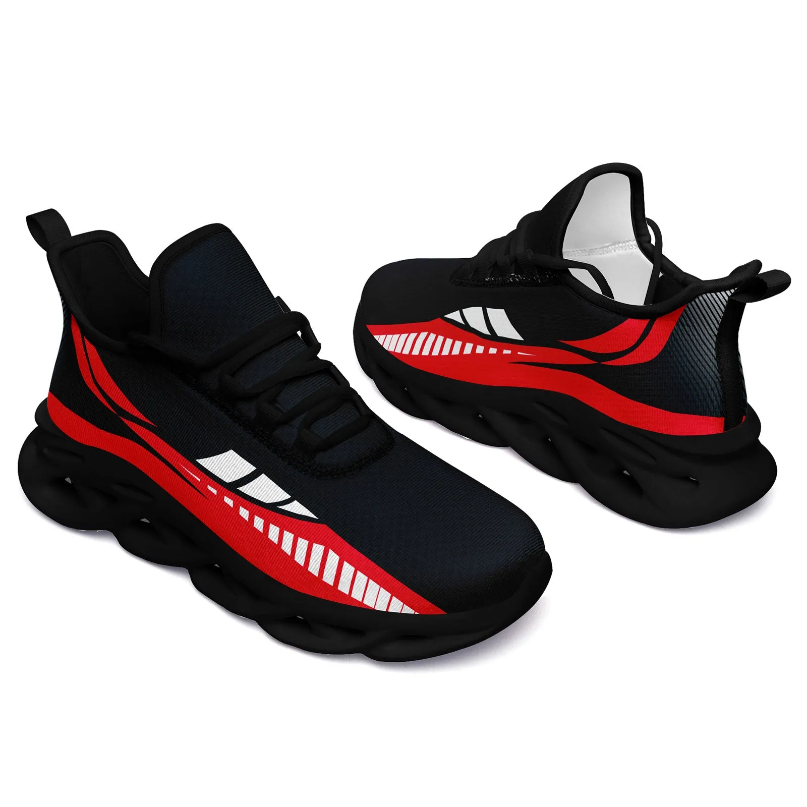 Custom Black Red Houston Maxsoul Shoes Personalized Sneaker FN003-D020325-12