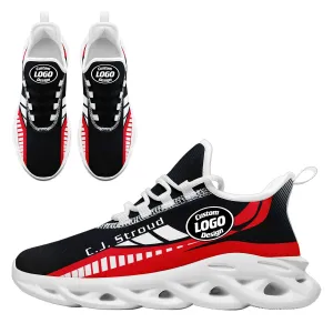 Custom Black Red Houston Maxsoul Shoes Personalized Sneaker FN003-D020325-12