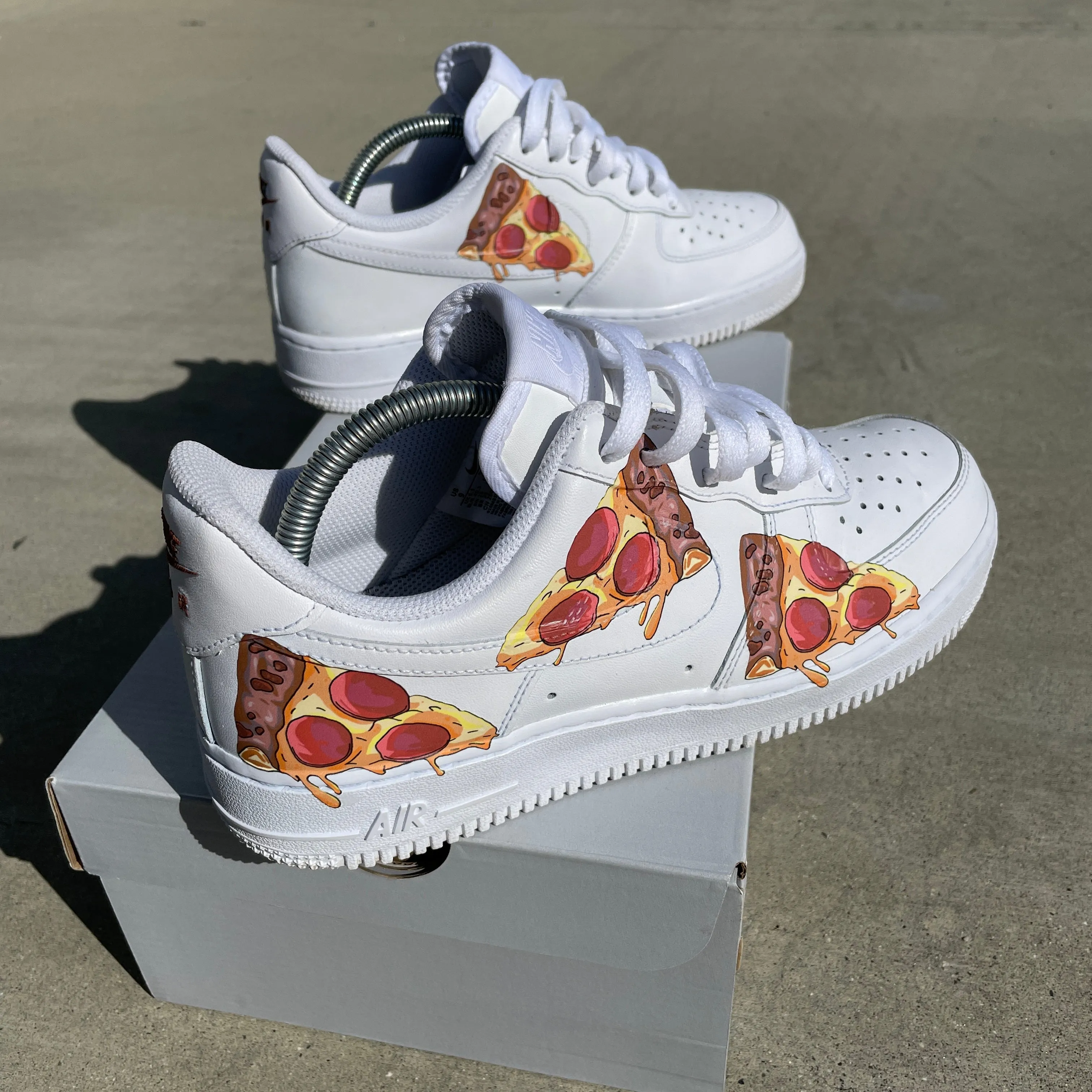 Custom Nike Air Force 1 Pizza Party - Custom Nike Shoes