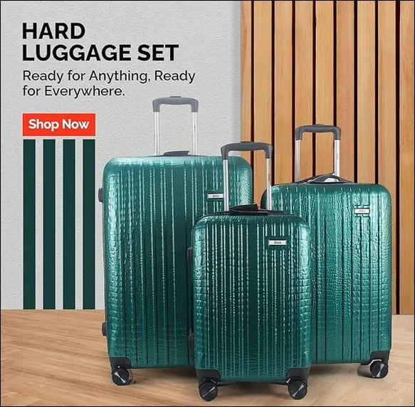 Danae ABS Hard shell Lightweight 360 Dual Spinning Wheels Combo Lock 28" 24", 20" 3 Piece Luggage Set