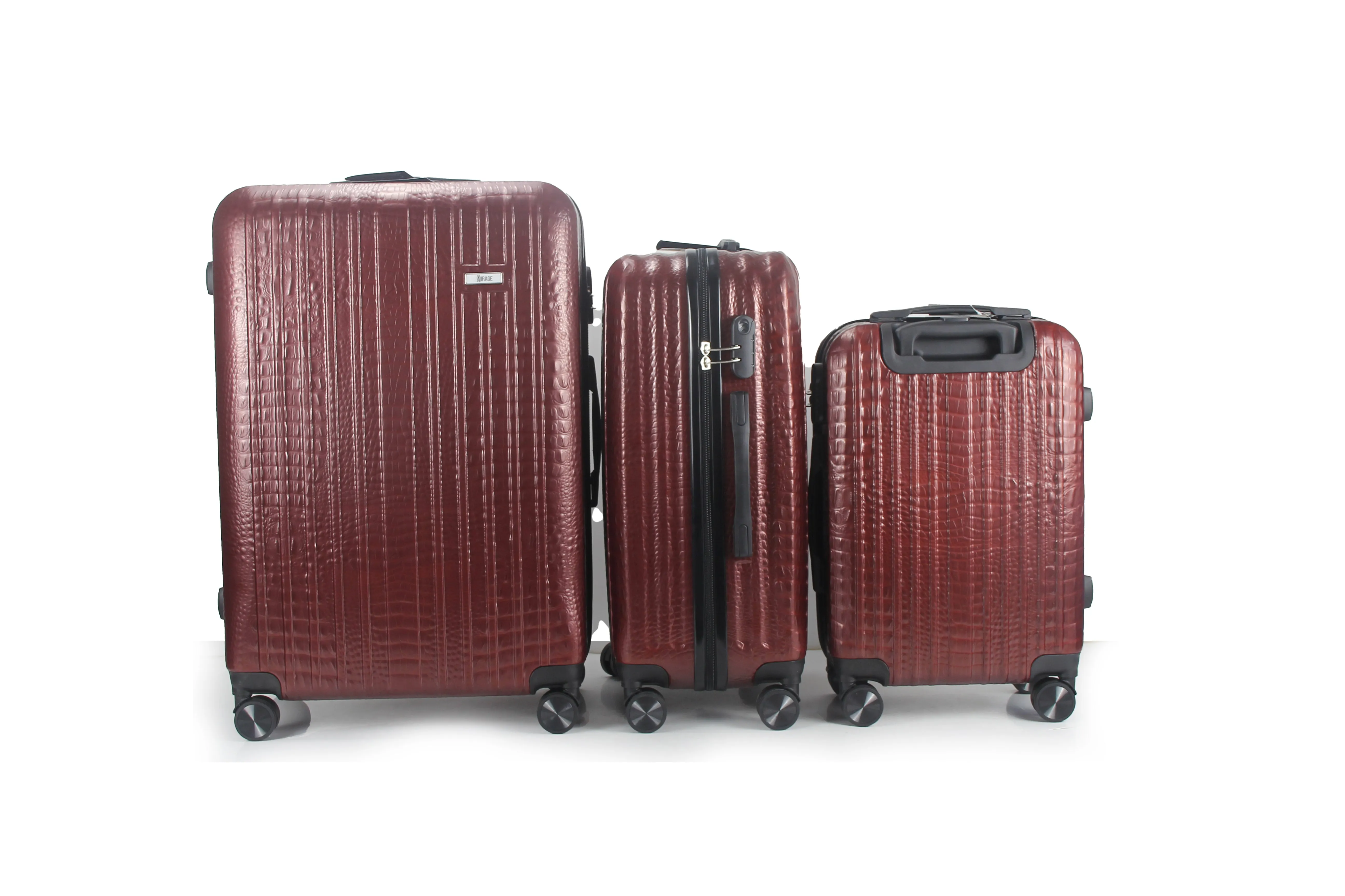 Danae ABS Hard shell Lightweight 360 Dual Spinning Wheels Combo Lock 28" 24", 20" 3 Piece Luggage Set