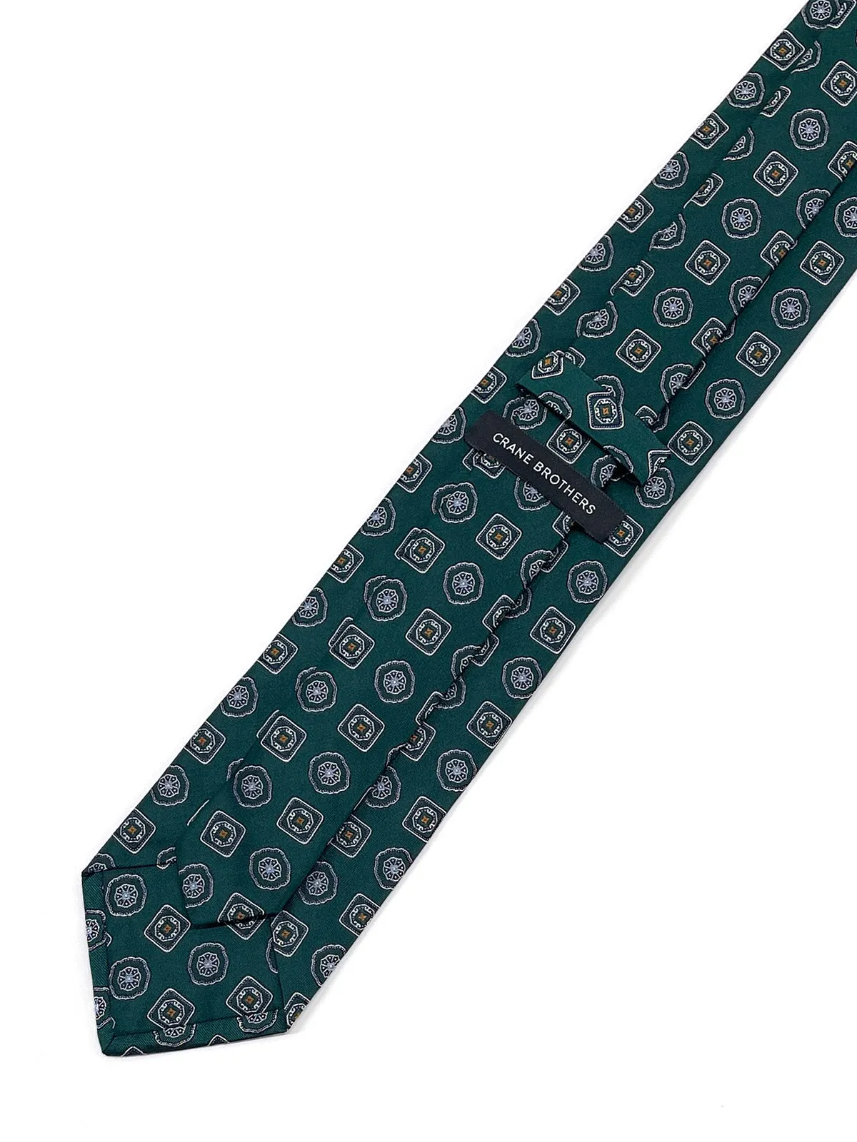 Dark Green Multi-Color Neat Pattern Tie