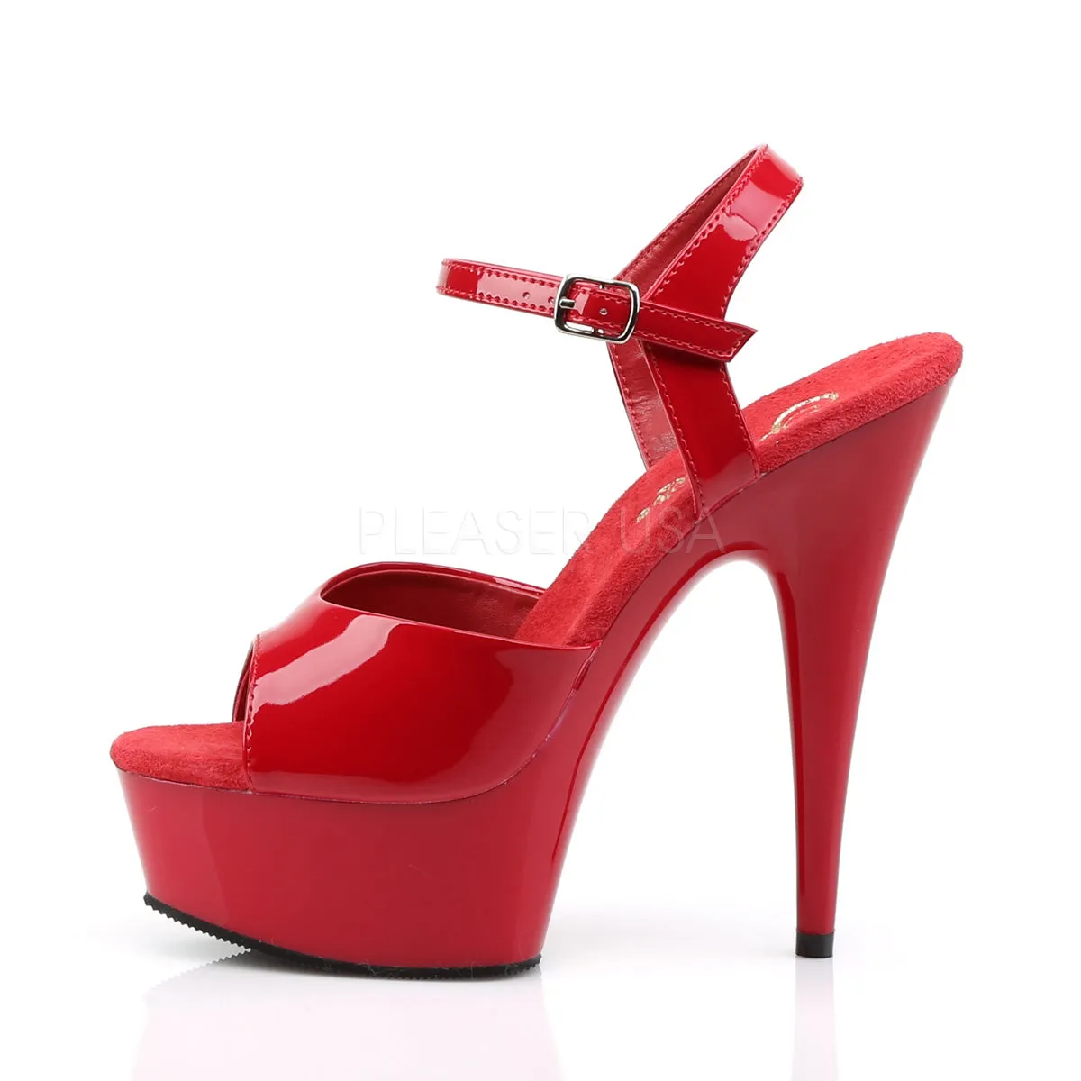 Delight-609 Red Platform Sandals