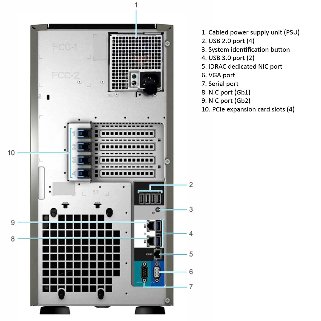 Dell PowerEdge T340 Tower Server Chassis (8x3.5")