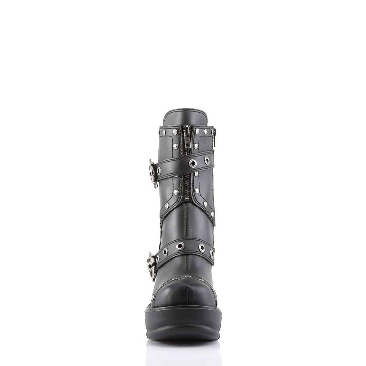 Demonia SINISTER-201 | Black Vegan Leather Mid-Calf Boots