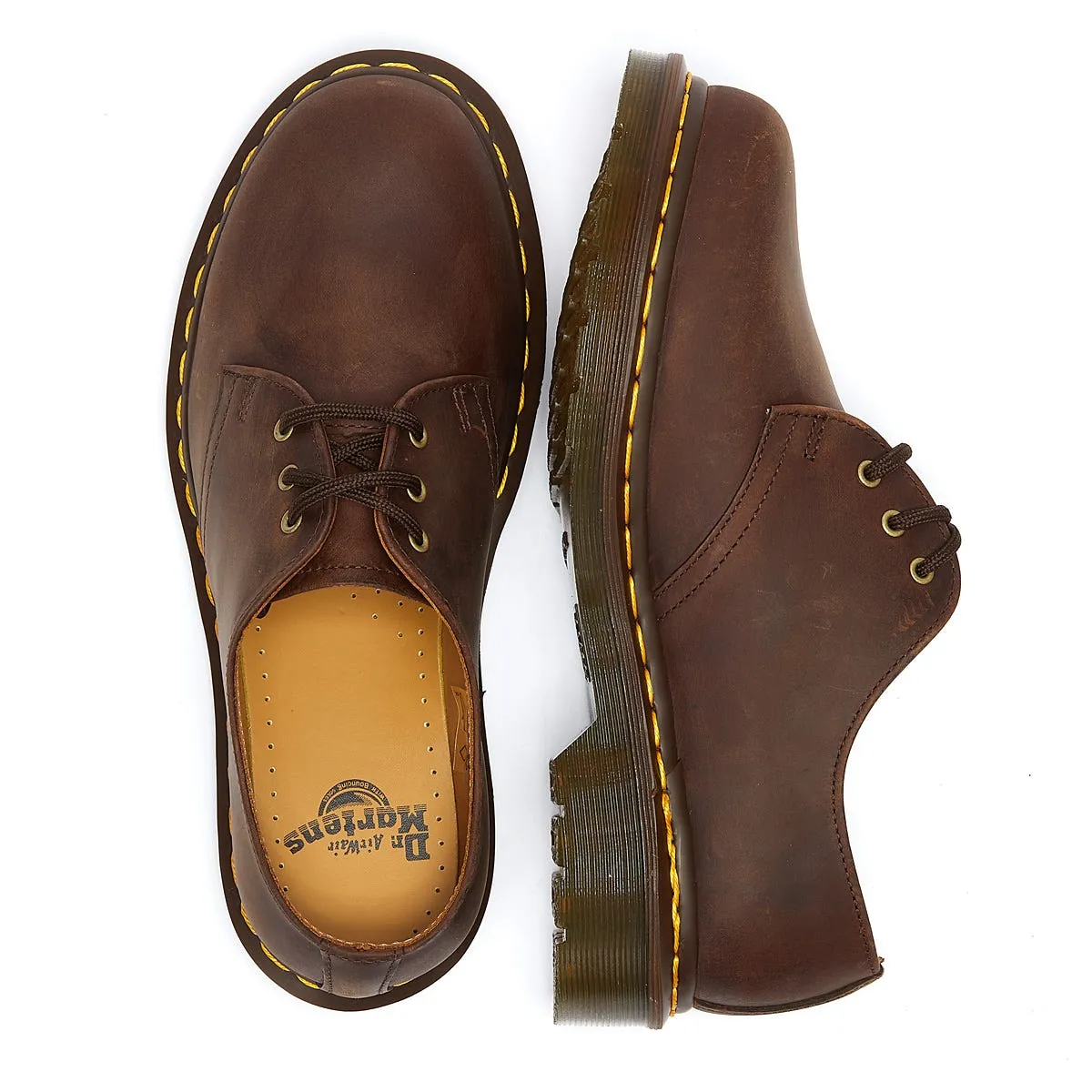 Dr. Martens 1461 Crazy Horse Womens Gaucho Brown Leather Shoes