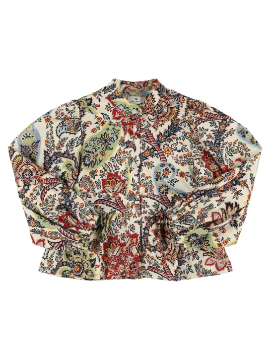 Etro   Printed cotton poplin shirt 