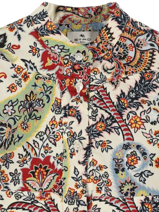 Etro   Printed cotton poplin shirt 