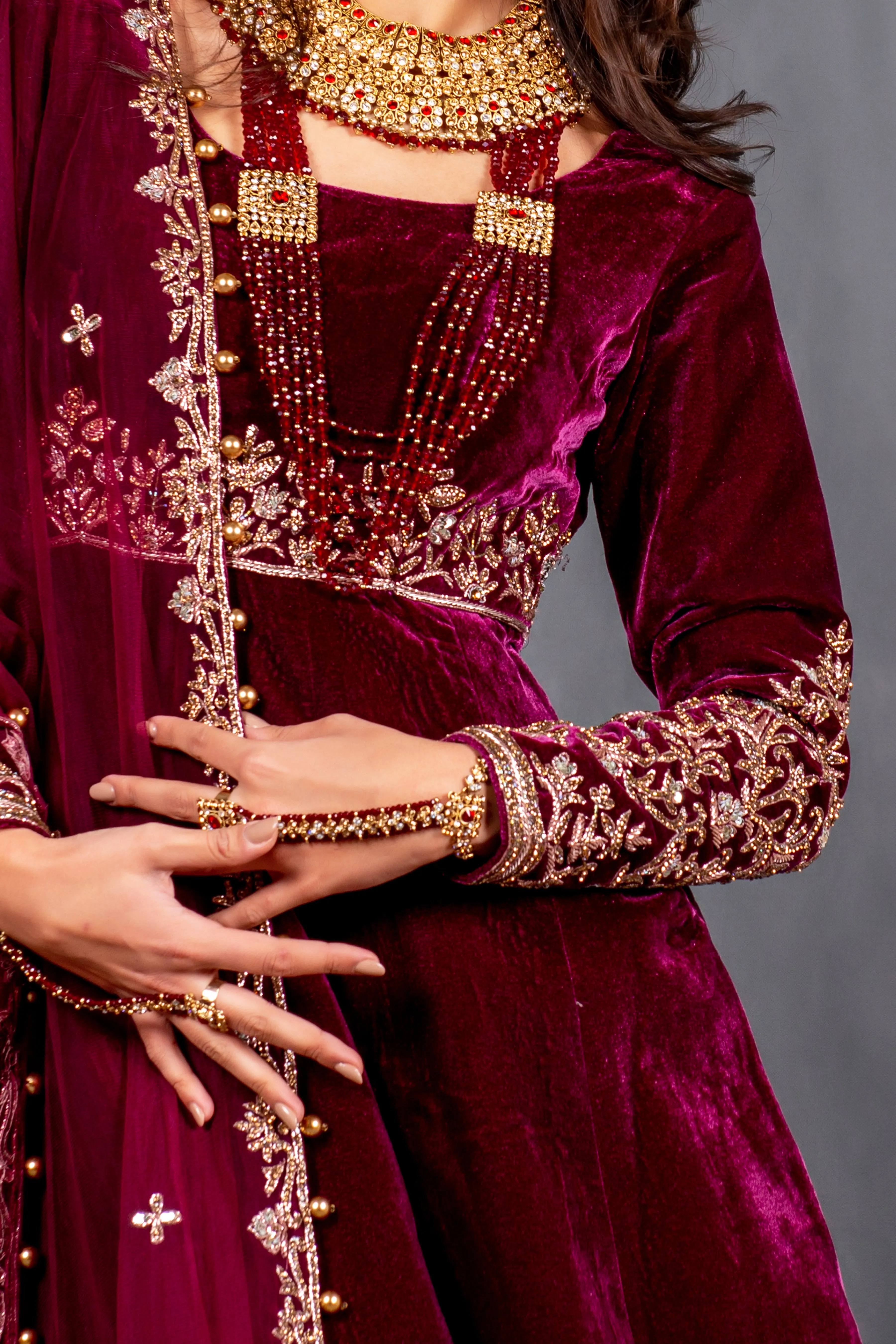 Fauzia - Long Velvet Gown