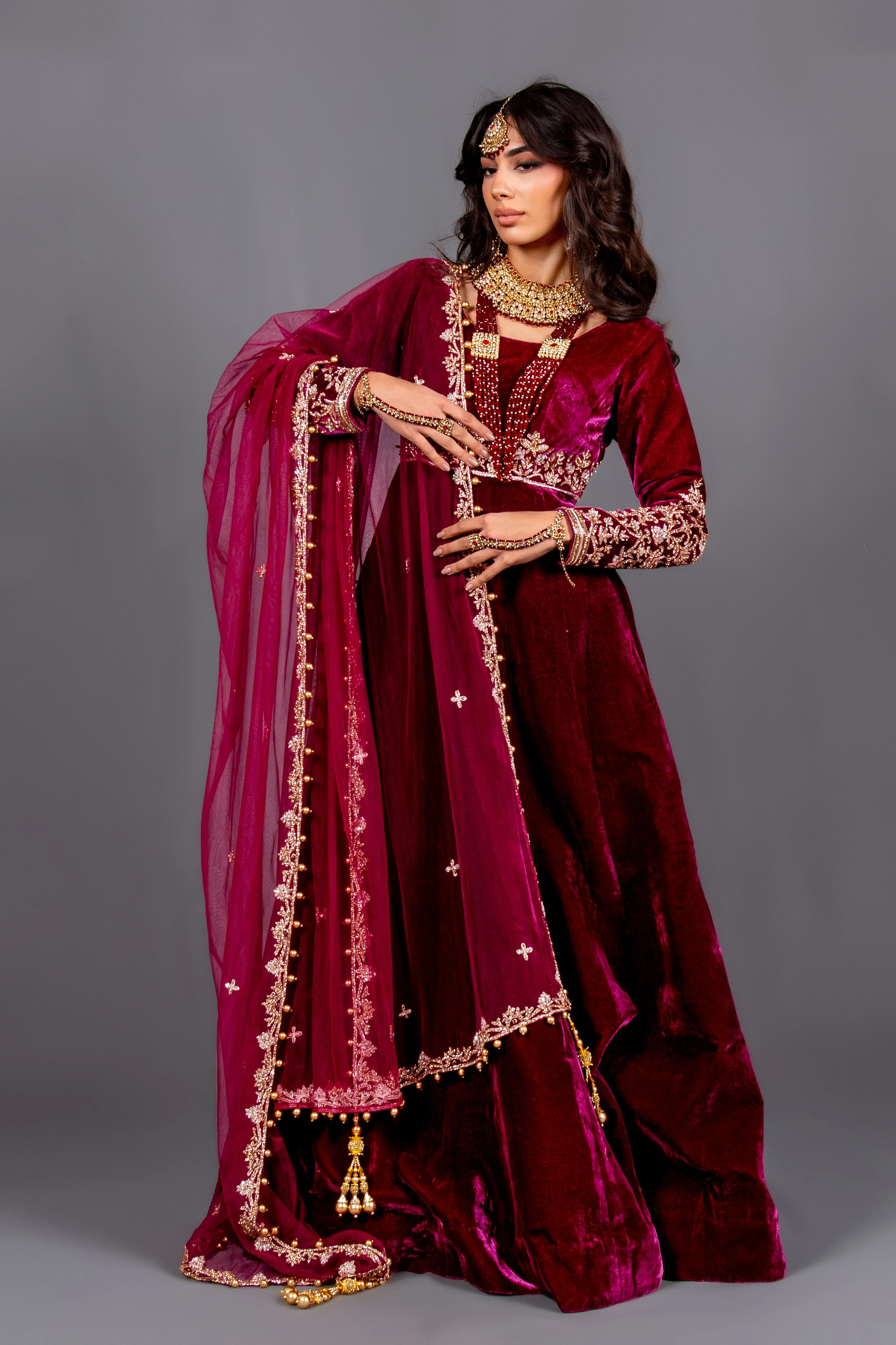 Fauzia - Long Velvet Gown