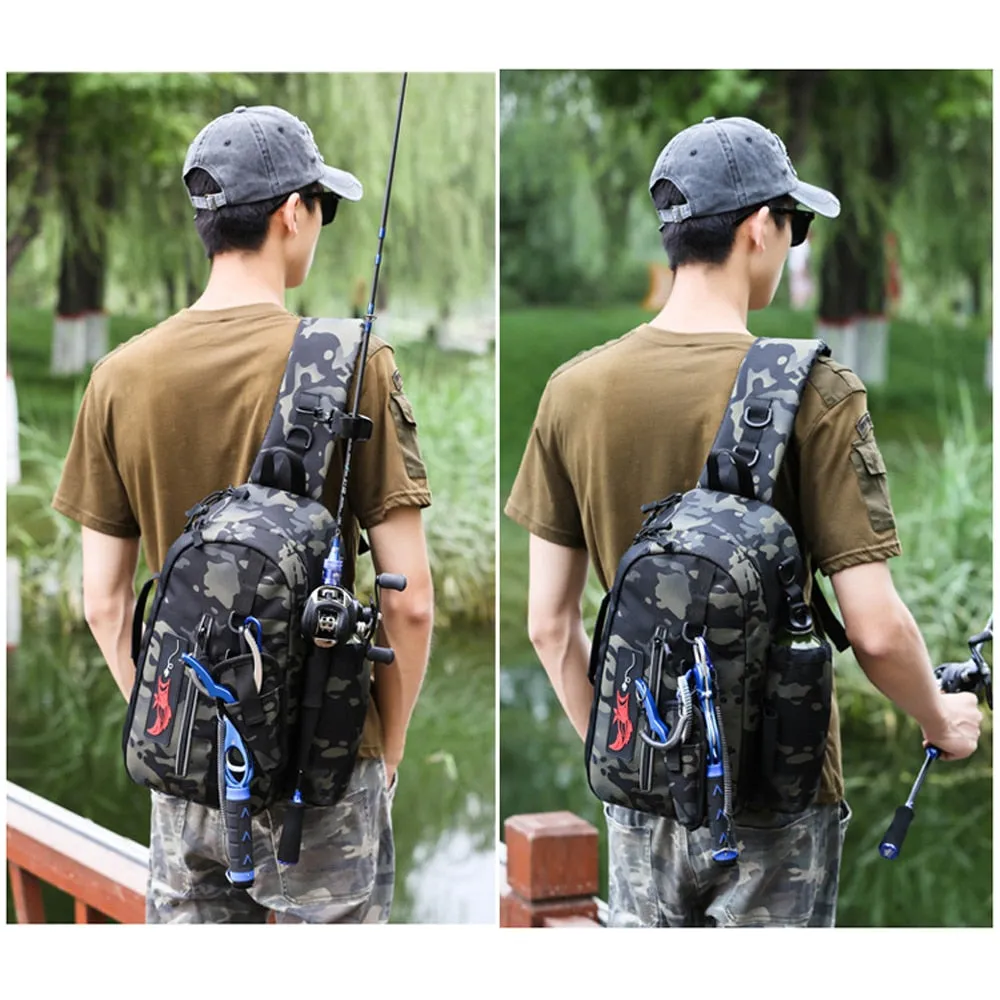 Fishing Bag Folding Shoulder Waist Bag Large Capacity  Outdoor Fishing Tackle Backpack Tackle Storage Travel Carry Bags