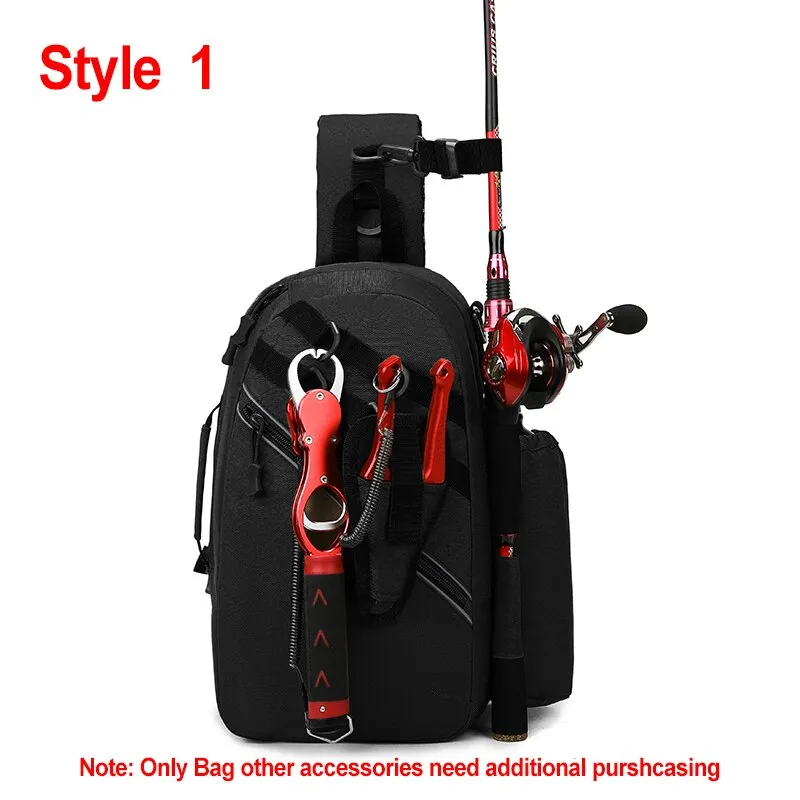 Fishing Bag Folding Shoulder Waist Bag Large Capacity  Outdoor Fishing Tackle Backpack Tackle Storage Travel Carry Bags